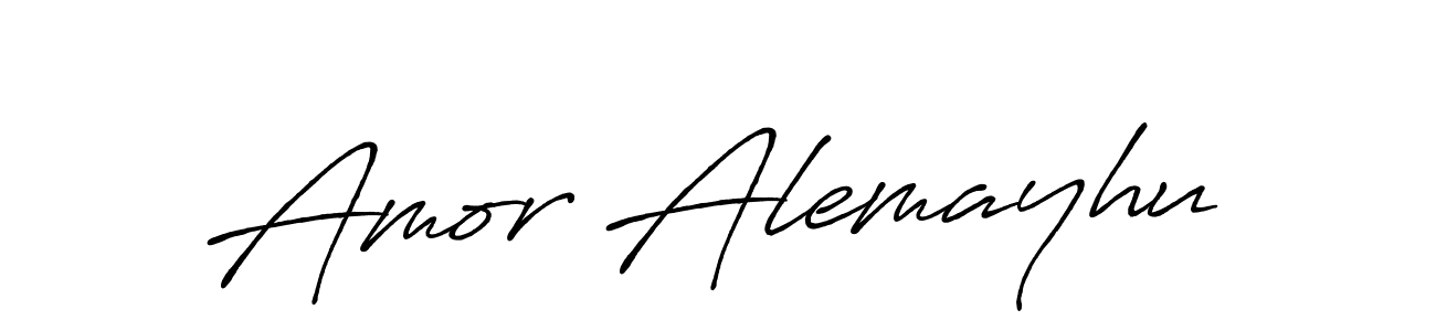 Create a beautiful signature design for name Amor Alemayhu. With this signature (Antro_Vectra_Bolder) fonts, you can make a handwritten signature for free. Amor Alemayhu signature style 7 images and pictures png