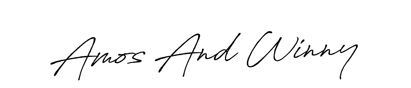 You can use this online signature creator to create a handwritten signature for the name Amos And Winny. This is the best online autograph maker. Amos And Winny signature style 7 images and pictures png