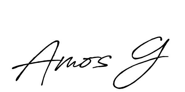 Use a signature maker to create a handwritten signature online. With this signature software, you can design (Antro_Vectra_Bolder) your own signature for name Amos G. Amos G signature style 7 images and pictures png