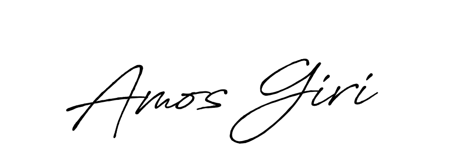 The best way (Antro_Vectra_Bolder) to make a short signature is to pick only two or three words in your name. The name Amos Giri include a total of six letters. For converting this name. Amos Giri signature style 7 images and pictures png