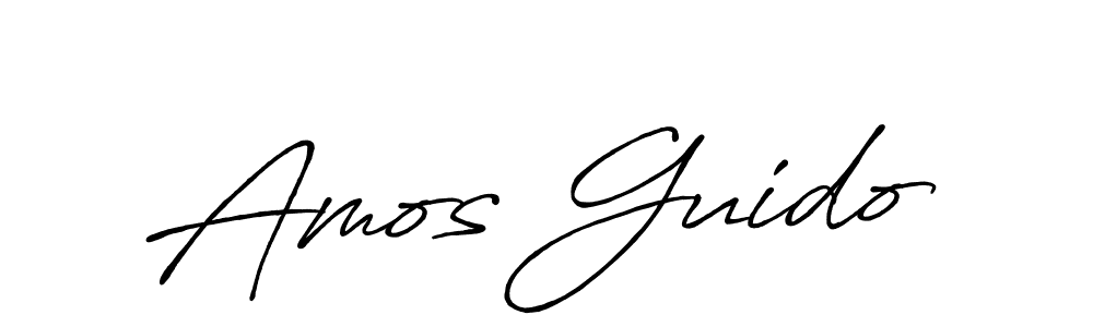 Use a signature maker to create a handwritten signature online. With this signature software, you can design (Antro_Vectra_Bolder) your own signature for name Amos Guido. Amos Guido signature style 7 images and pictures png