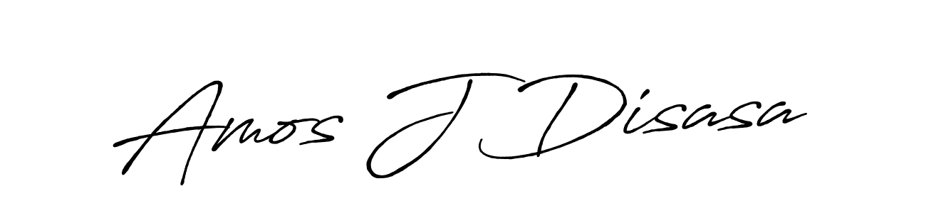 Make a beautiful signature design for name Amos J Disasa. With this signature (Antro_Vectra_Bolder) style, you can create a handwritten signature for free. Amos J Disasa signature style 7 images and pictures png