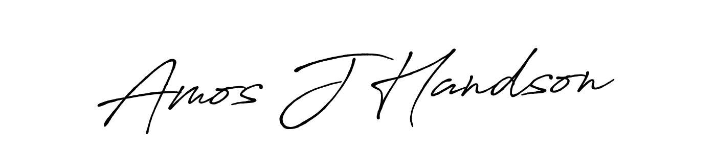 Amos J Handson stylish signature style. Best Handwritten Sign (Antro_Vectra_Bolder) for my name. Handwritten Signature Collection Ideas for my name Amos J Handson. Amos J Handson signature style 7 images and pictures png