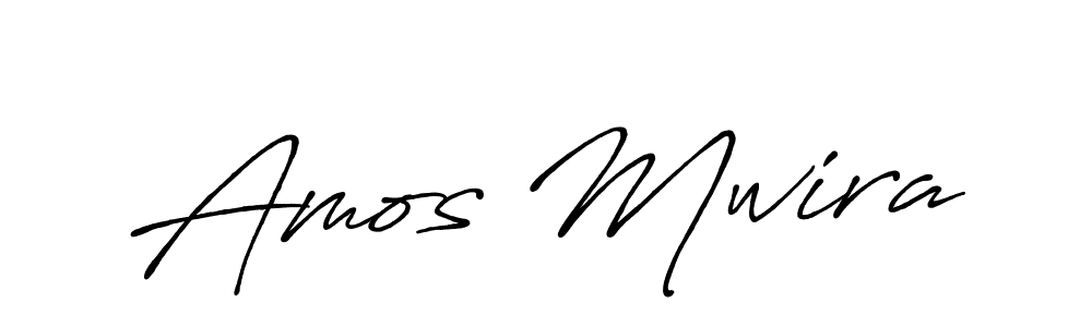 if you are searching for the best signature style for your name Amos Mwira. so please give up your signature search. here we have designed multiple signature styles  using Antro_Vectra_Bolder. Amos Mwira signature style 7 images and pictures png