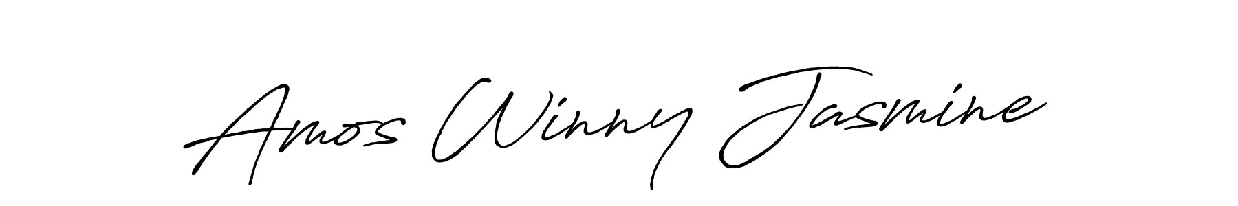 if you are searching for the best signature style for your name Amos Winny Jasmine. so please give up your signature search. here we have designed multiple signature styles  using Antro_Vectra_Bolder. Amos Winny Jasmine signature style 7 images and pictures png