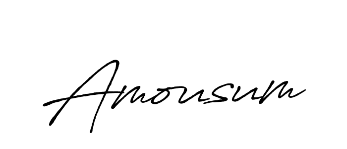 if you are searching for the best signature style for your name Amousum. so please give up your signature search. here we have designed multiple signature styles  using Antro_Vectra_Bolder. Amousum signature style 7 images and pictures png