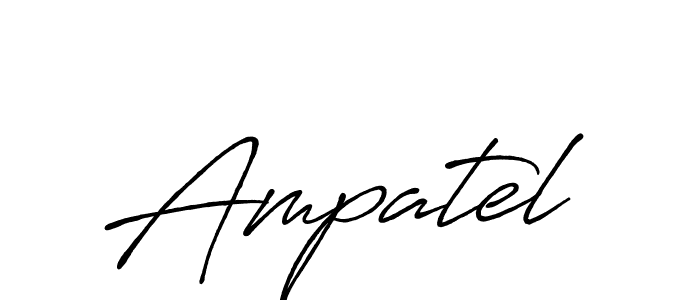 Ampatel stylish signature style. Best Handwritten Sign (Antro_Vectra_Bolder) for my name. Handwritten Signature Collection Ideas for my name Ampatel. Ampatel signature style 7 images and pictures png