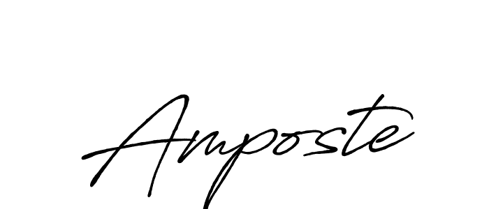 Design your own signature with our free online signature maker. With this signature software, you can create a handwritten (Antro_Vectra_Bolder) signature for name Amposte. Amposte signature style 7 images and pictures png
