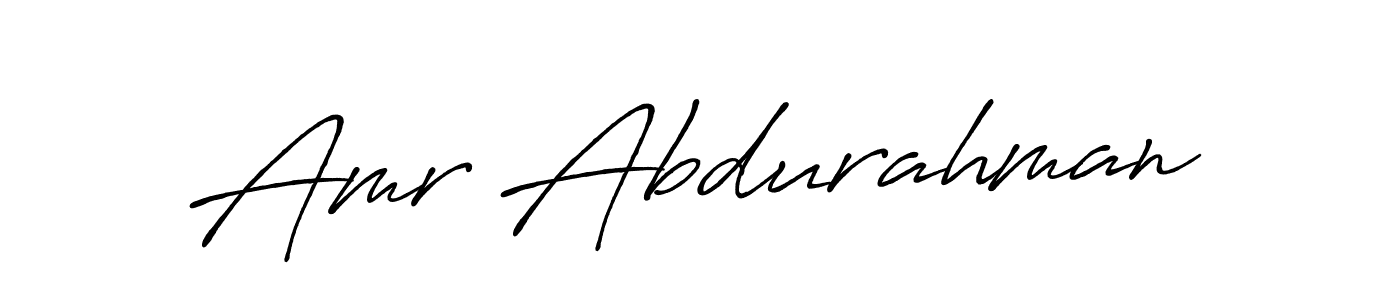 Create a beautiful signature design for name Amr Abdurahman. With this signature (Antro_Vectra_Bolder) fonts, you can make a handwritten signature for free. Amr Abdurahman signature style 7 images and pictures png