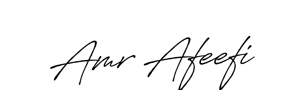 How to make Amr Afeefi name signature. Use Antro_Vectra_Bolder style for creating short signs online. This is the latest handwritten sign. Amr Afeefi signature style 7 images and pictures png
