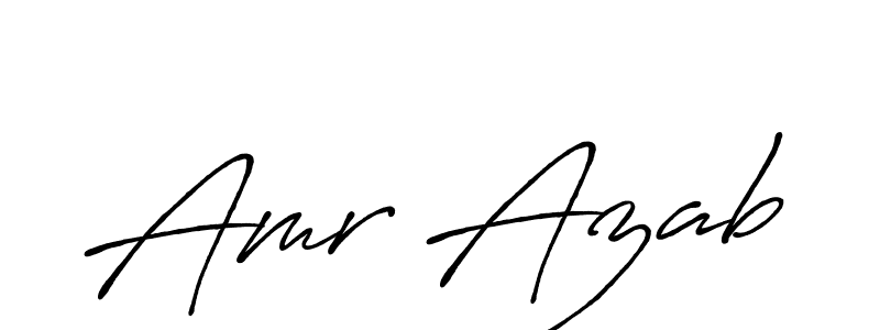 Also You can easily find your signature by using the search form. We will create Amr Azab name handwritten signature images for you free of cost using Antro_Vectra_Bolder sign style. Amr Azab signature style 7 images and pictures png