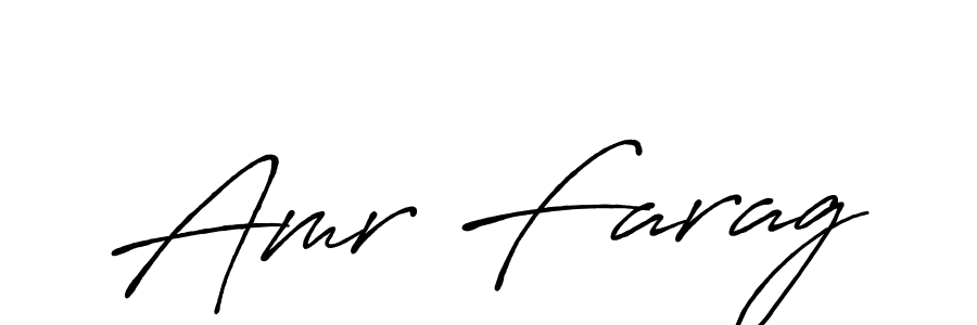 Amr Farag stylish signature style. Best Handwritten Sign (Antro_Vectra_Bolder) for my name. Handwritten Signature Collection Ideas for my name Amr Farag. Amr Farag signature style 7 images and pictures png