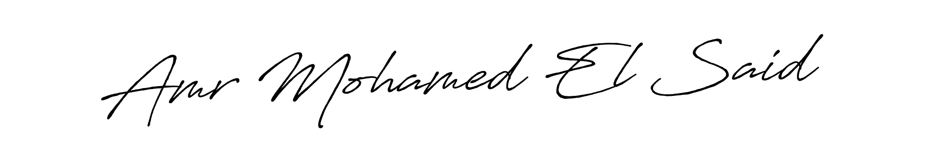 Amr Mohamed El Said stylish signature style. Best Handwritten Sign (Antro_Vectra_Bolder) for my name. Handwritten Signature Collection Ideas for my name Amr Mohamed El Said. Amr Mohamed El Said signature style 7 images and pictures png