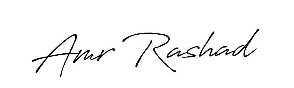 Amr Rashad stylish signature style. Best Handwritten Sign (Antro_Vectra_Bolder) for my name. Handwritten Signature Collection Ideas for my name Amr Rashad. Amr Rashad signature style 7 images and pictures png
