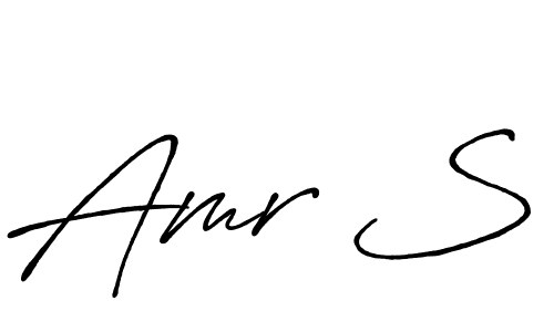 Design your own signature with our free online signature maker. With this signature software, you can create a handwritten (Antro_Vectra_Bolder) signature for name Amr S. Amr S signature style 7 images and pictures png