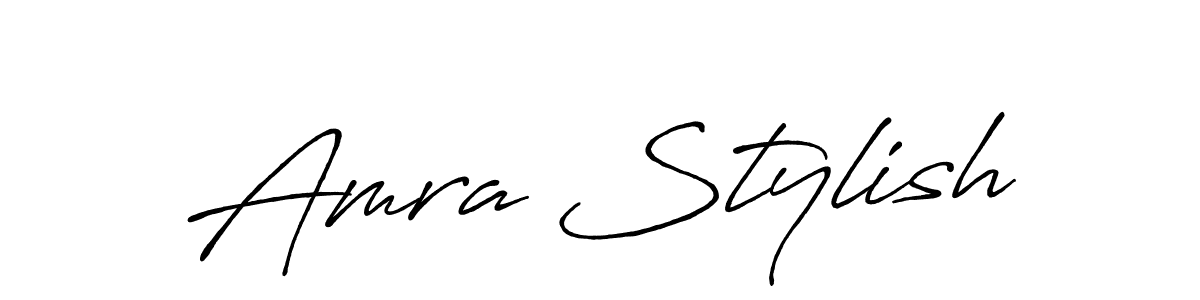 Create a beautiful signature design for name Amra Stylish. With this signature (Antro_Vectra_Bolder) fonts, you can make a handwritten signature for free. Amra Stylish signature style 7 images and pictures png