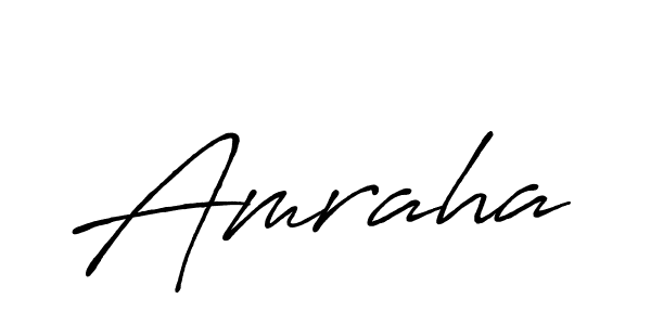 How to make Amraha name signature. Use Antro_Vectra_Bolder style for creating short signs online. This is the latest handwritten sign. Amraha signature style 7 images and pictures png