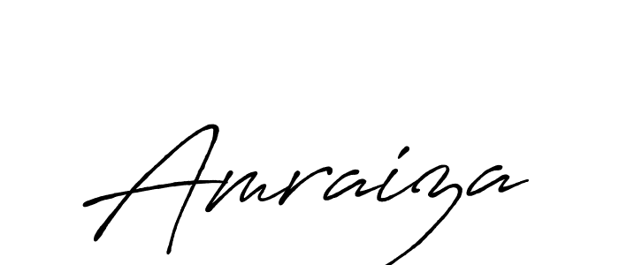 Make a beautiful signature design for name Amraiza. With this signature (Antro_Vectra_Bolder) style, you can create a handwritten signature for free. Amraiza signature style 7 images and pictures png