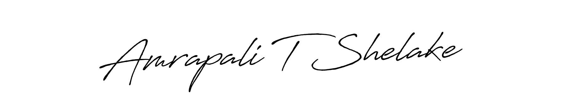 Create a beautiful signature design for name Amrapali T Shelake. With this signature (Antro_Vectra_Bolder) fonts, you can make a handwritten signature for free. Amrapali T Shelake signature style 7 images and pictures png