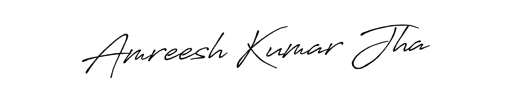Use a signature maker to create a handwritten signature online. With this signature software, you can design (Antro_Vectra_Bolder) your own signature for name Amreesh Kumar Jha. Amreesh Kumar Jha signature style 7 images and pictures png