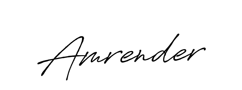 How to make Amrender name signature. Use Antro_Vectra_Bolder style for creating short signs online. This is the latest handwritten sign. Amrender signature style 7 images and pictures png