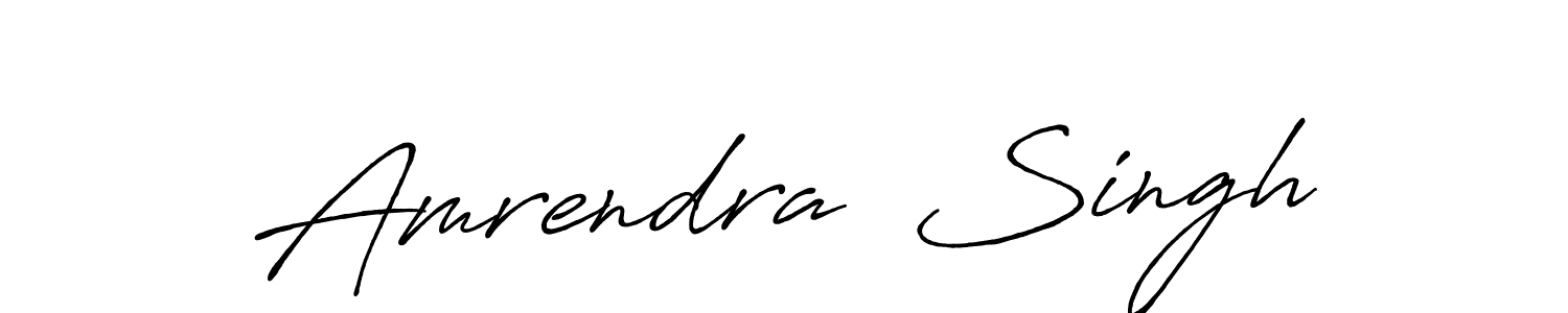 Design your own signature with our free online signature maker. With this signature software, you can create a handwritten (Antro_Vectra_Bolder) signature for name Amrendra  Singh. Amrendra  Singh signature style 7 images and pictures png