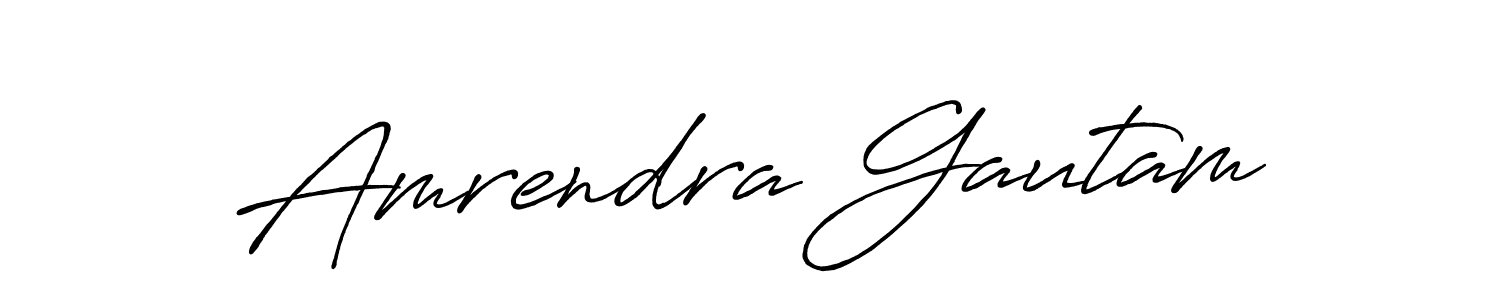 Also we have Amrendra Gautam name is the best signature style. Create professional handwritten signature collection using Antro_Vectra_Bolder autograph style. Amrendra Gautam signature style 7 images and pictures png