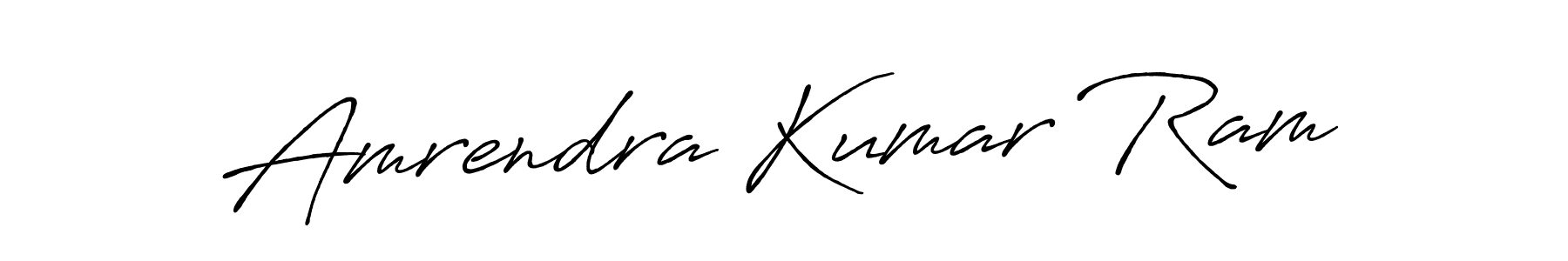 The best way (Antro_Vectra_Bolder) to make a short signature is to pick only two or three words in your name. The name Amrendra Kumar Ram include a total of six letters. For converting this name. Amrendra Kumar Ram signature style 7 images and pictures png