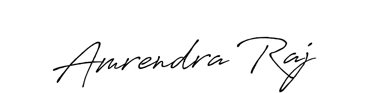 Make a beautiful signature design for name Amrendra Raj. With this signature (Antro_Vectra_Bolder) style, you can create a handwritten signature for free. Amrendra Raj signature style 7 images and pictures png