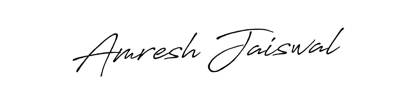 Also we have Amresh Jaiswal name is the best signature style. Create professional handwritten signature collection using Antro_Vectra_Bolder autograph style. Amresh Jaiswal signature style 7 images and pictures png