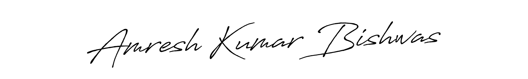 How to make Amresh Kumar Bishwas name signature. Use Antro_Vectra_Bolder style for creating short signs online. This is the latest handwritten sign. Amresh Kumar Bishwas signature style 7 images and pictures png