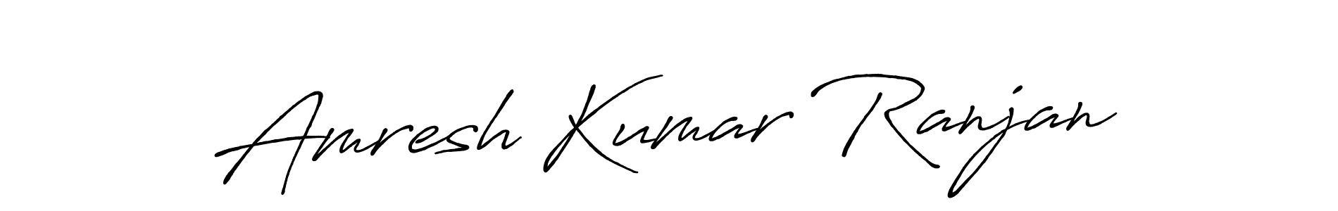 Create a beautiful signature design for name Amresh Kumar Ranjan. With this signature (Antro_Vectra_Bolder) fonts, you can make a handwritten signature for free. Amresh Kumar Ranjan signature style 7 images and pictures png