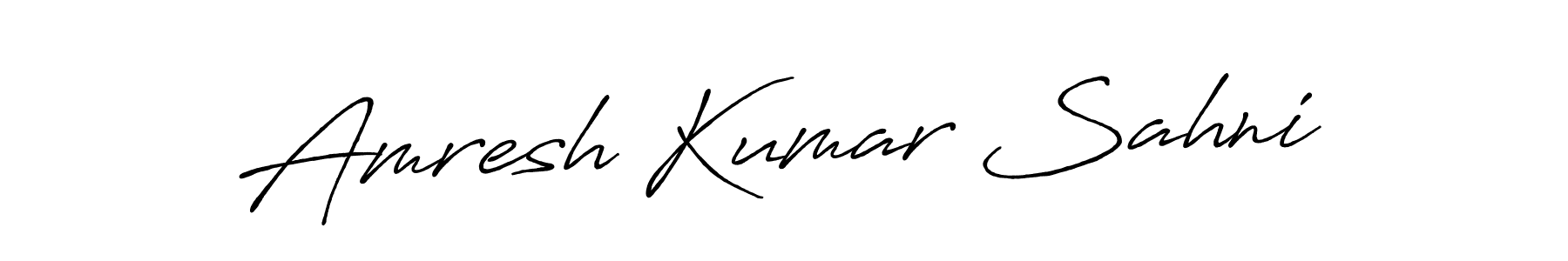 Also we have Amresh Kumar Sahni name is the best signature style. Create professional handwritten signature collection using Antro_Vectra_Bolder autograph style. Amresh Kumar Sahni signature style 7 images and pictures png