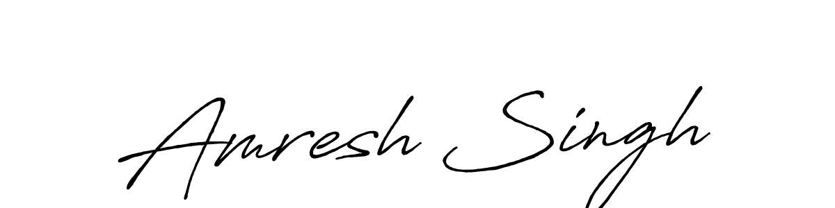 The best way (Antro_Vectra_Bolder) to make a short signature is to pick only two or three words in your name. The name Amresh Singh include a total of six letters. For converting this name. Amresh Singh signature style 7 images and pictures png