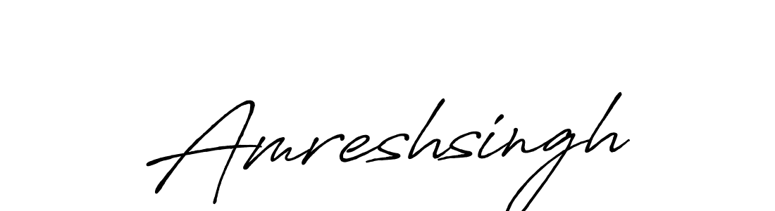 Use a signature maker to create a handwritten signature online. With this signature software, you can design (Antro_Vectra_Bolder) your own signature for name Amreshsingh. Amreshsingh signature style 7 images and pictures png