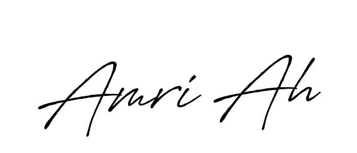 Design your own signature with our free online signature maker. With this signature software, you can create a handwritten (Antro_Vectra_Bolder) signature for name Amri Ah. Amri Ah signature style 7 images and pictures png