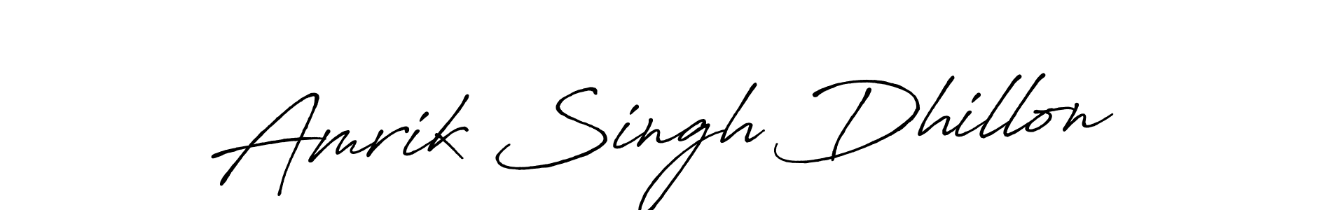 Design your own signature with our free online signature maker. With this signature software, you can create a handwritten (Antro_Vectra_Bolder) signature for name Amrik Singh Dhillon. Amrik Singh Dhillon signature style 7 images and pictures png