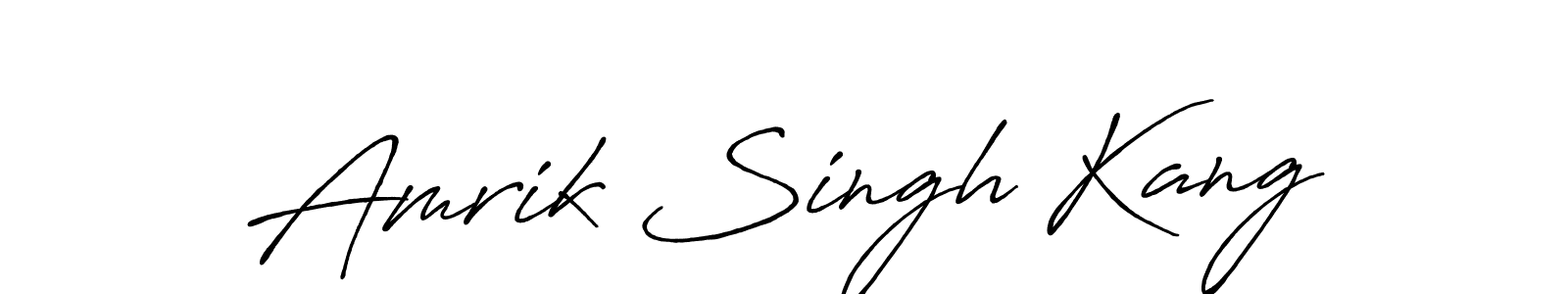 Design your own signature with our free online signature maker. With this signature software, you can create a handwritten (Antro_Vectra_Bolder) signature for name Amrik Singh Kang. Amrik Singh Kang signature style 7 images and pictures png