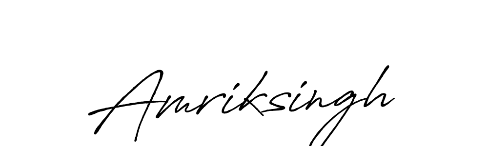Also we have Amriksingh name is the best signature style. Create professional handwritten signature collection using Antro_Vectra_Bolder autograph style. Amriksingh signature style 7 images and pictures png