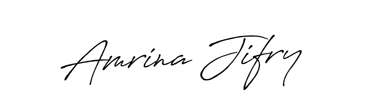 Also You can easily find your signature by using the search form. We will create Amrina Jifry name handwritten signature images for you free of cost using Antro_Vectra_Bolder sign style. Amrina Jifry signature style 7 images and pictures png