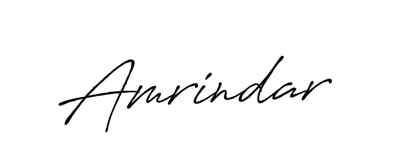 How to make Amrindar name signature. Use Antro_Vectra_Bolder style for creating short signs online. This is the latest handwritten sign. Amrindar signature style 7 images and pictures png