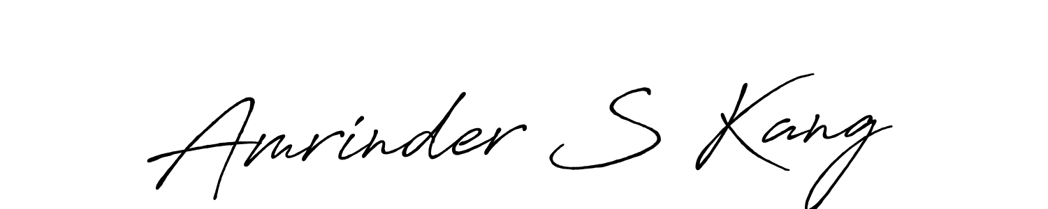 Use a signature maker to create a handwritten signature online. With this signature software, you can design (Antro_Vectra_Bolder) your own signature for name Amrinder S Kang. Amrinder S Kang signature style 7 images and pictures png