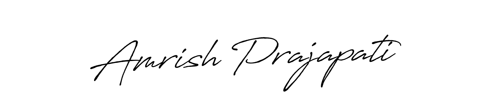 Make a beautiful signature design for name Amrish Prajapati. With this signature (Antro_Vectra_Bolder) style, you can create a handwritten signature for free. Amrish Prajapati signature style 7 images and pictures png