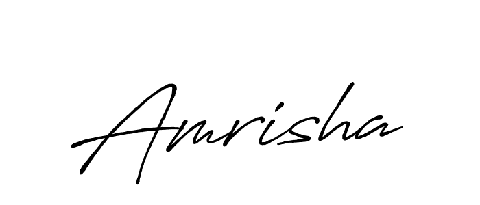 Make a beautiful signature design for name Amrisha. Use this online signature maker to create a handwritten signature for free. Amrisha signature style 7 images and pictures png