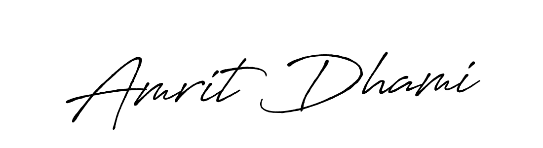 Use a signature maker to create a handwritten signature online. With this signature software, you can design (Antro_Vectra_Bolder) your own signature for name Amrit Dhami. Amrit Dhami signature style 7 images and pictures png