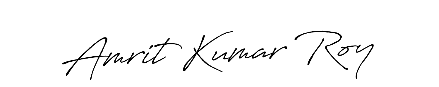 Use a signature maker to create a handwritten signature online. With this signature software, you can design (Antro_Vectra_Bolder) your own signature for name Amrit Kumar Roy. Amrit Kumar Roy signature style 7 images and pictures png