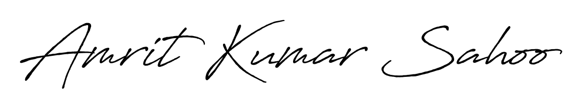 Stand out with a creative autograph for Amrit Kumar Sahoo. The Antro_Vectra_Bolder styling blends modern aesthetics with classic signature flourishes. Amrit Kumar Sahoo signature style 7 images and pictures png