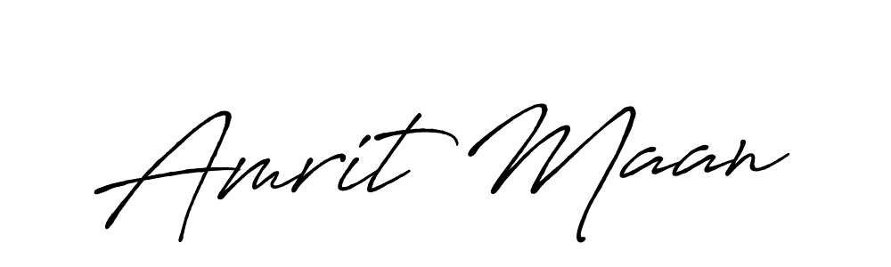 Design your own signature with our free online signature maker. With this signature software, you can create a handwritten (Antro_Vectra_Bolder) signature for name Amrit Maan. Amrit Maan signature style 7 images and pictures png