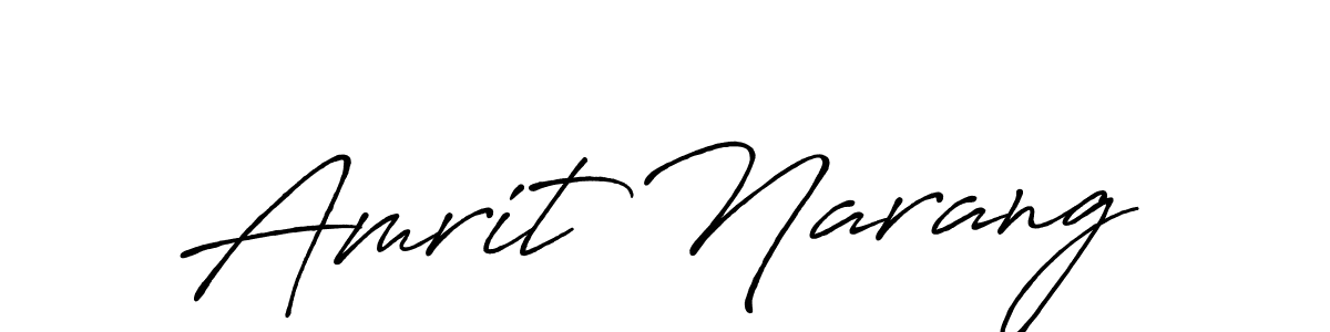 Amrit Narang stylish signature style. Best Handwritten Sign (Antro_Vectra_Bolder) for my name. Handwritten Signature Collection Ideas for my name Amrit Narang. Amrit Narang signature style 7 images and pictures png