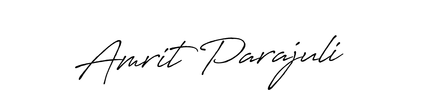 How to make Amrit Parajuli name signature. Use Antro_Vectra_Bolder style for creating short signs online. This is the latest handwritten sign. Amrit Parajuli signature style 7 images and pictures png